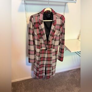 Torrid Plaid Blazer - Pink, Gray, Black